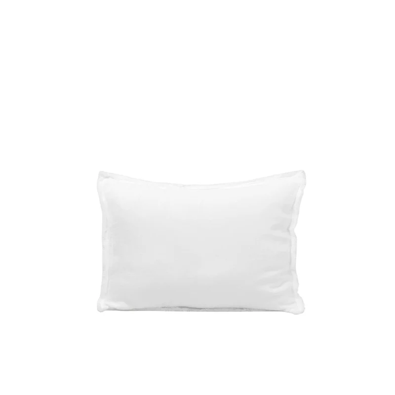 Taie d'oreiller LOU blanc coton