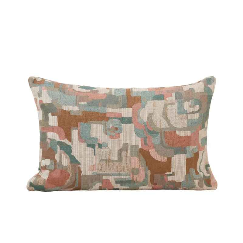 Housse de coussin MOHIRA beige et multicolore