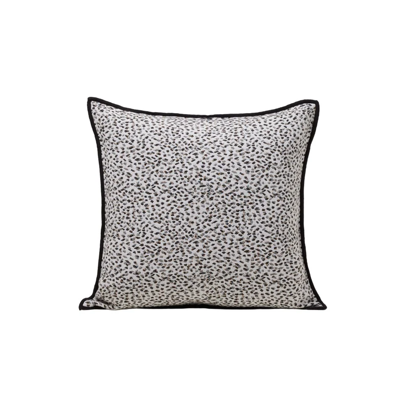Housse de coussin OCELO ivoire et noir