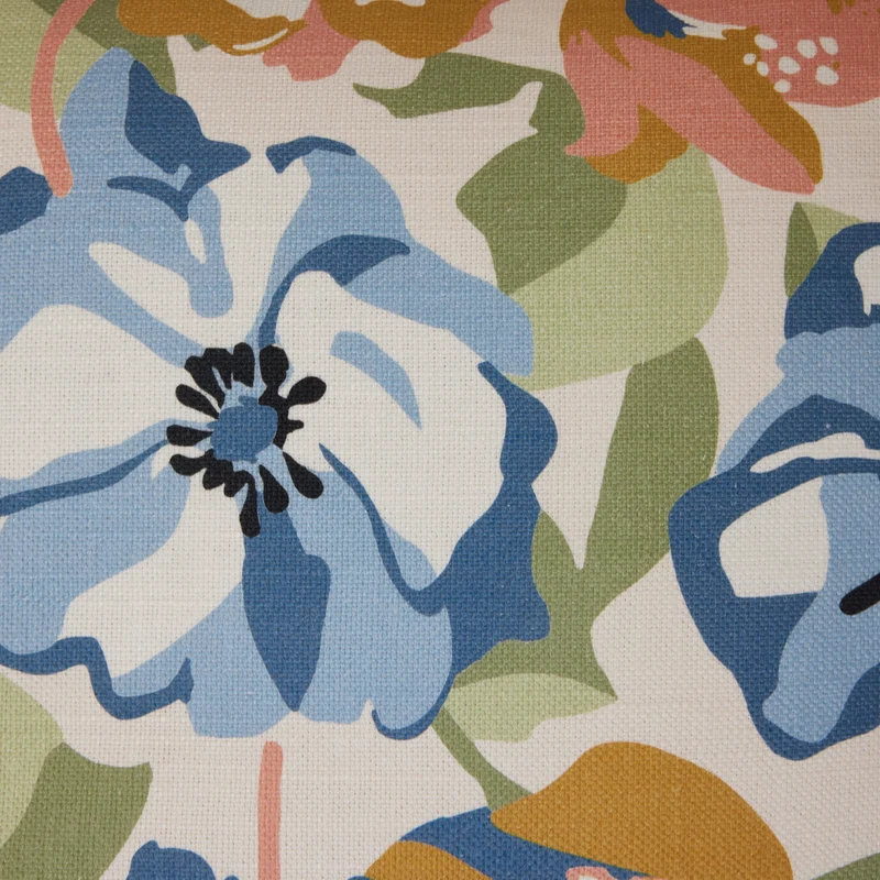 Housse de coussin ADELISE ecru et bleuté