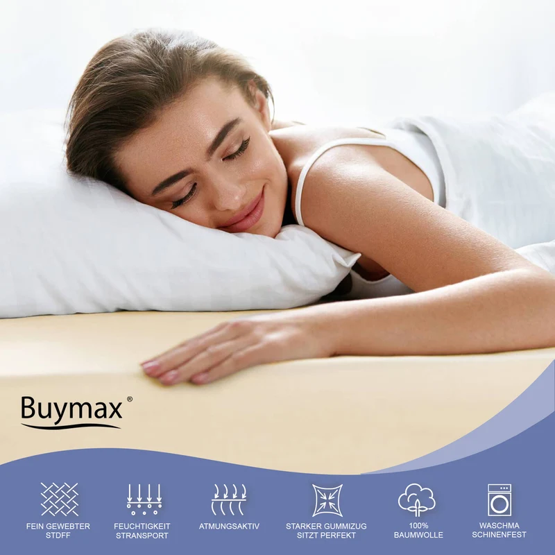 Jersey Wasserbett Spannbettlaken, 180x200 - 200x220 cm