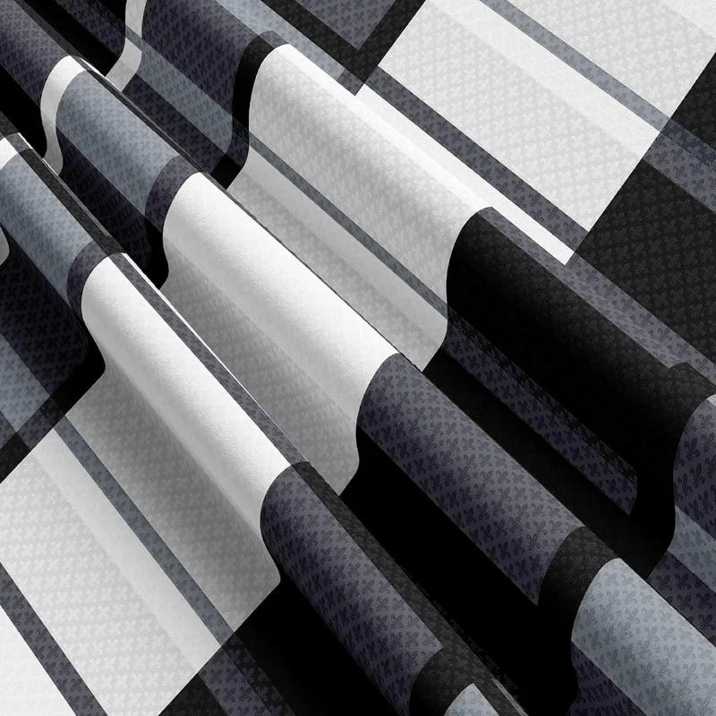Fleece Bettwäsche, kariert, Winterbettwäsche, Reißverschluss, 80x80 cm Kissenbezug