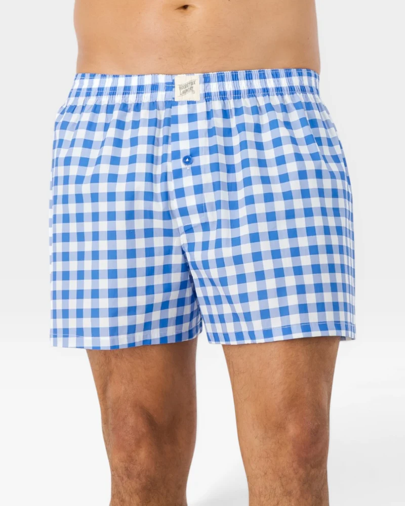 Men's Boxer Shorts – Blue Gingham