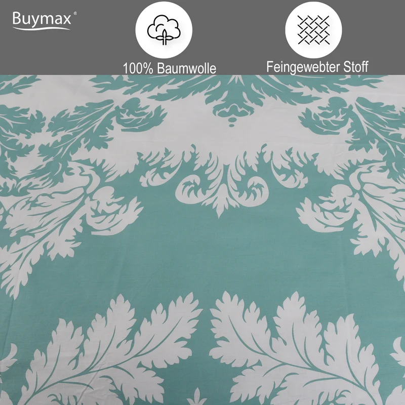 Renforcé Bettwäsche "Hanedan Green", 100% Baumwolle, Reißverschluss, 80x80 cm Kissenbezug