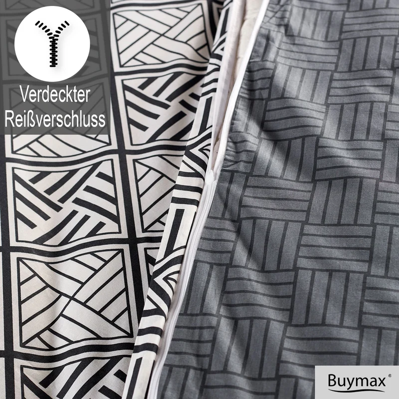 Renforcé Bettwäsche "Plaid", 100% Baumwolle, Reißverschluss, 80x80 cm Kissenbezug