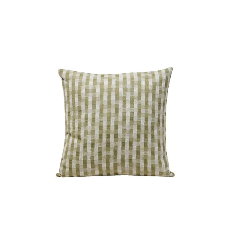 Housse de coussin CASTIN naturel et olive