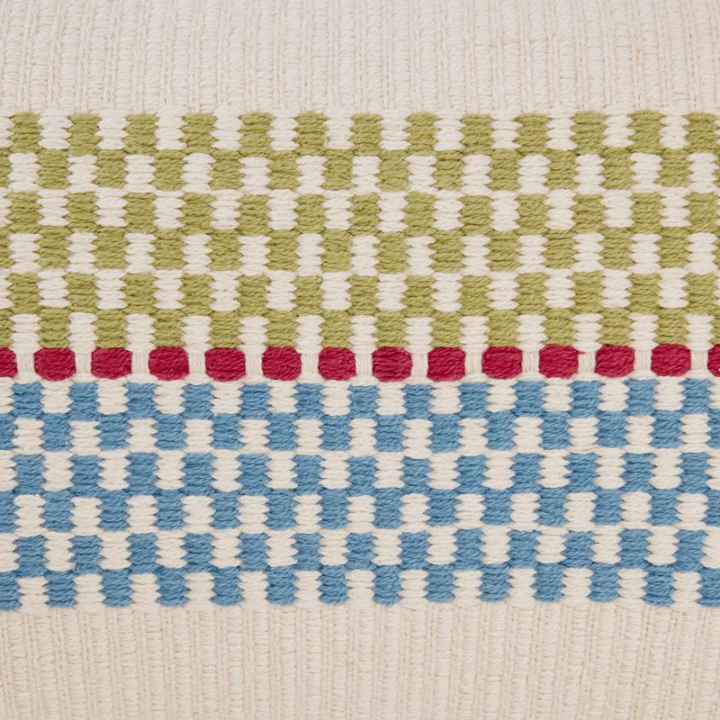 Housse de coussin EMEO vert et bleu
