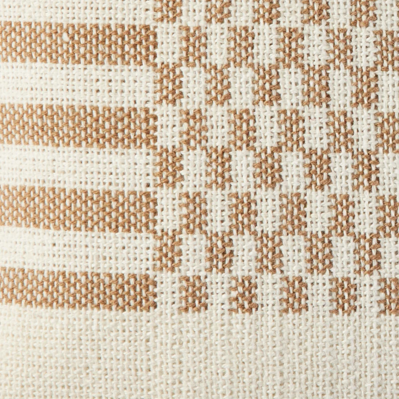 Housse de coussin FARIK ivoire et sépia