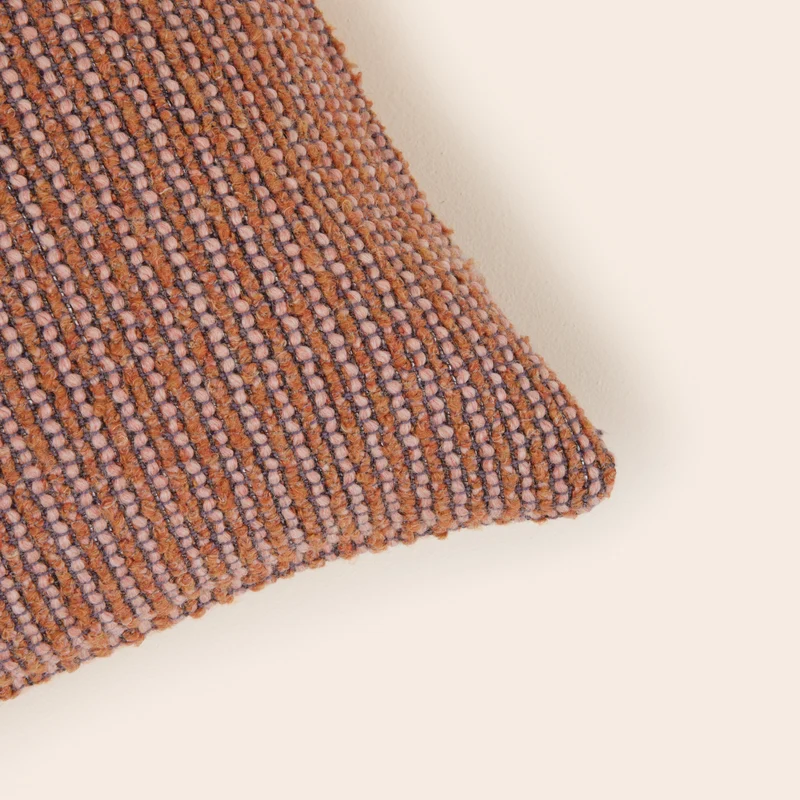 Housse de coussin TEORA orange et rose