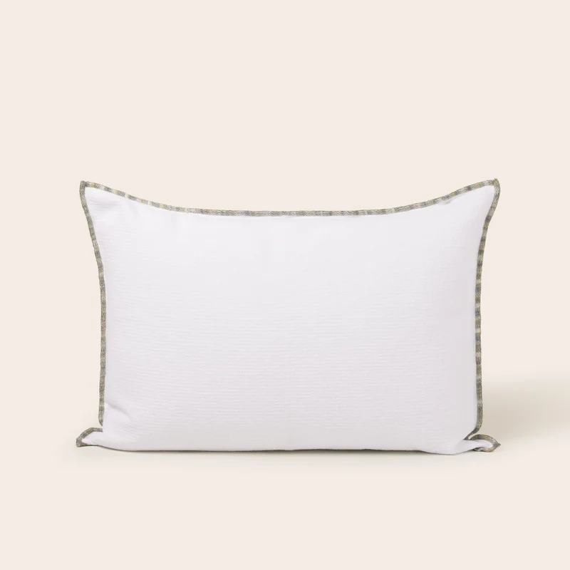 Housse de coussin GHABY blanc et bourdon en dégradé