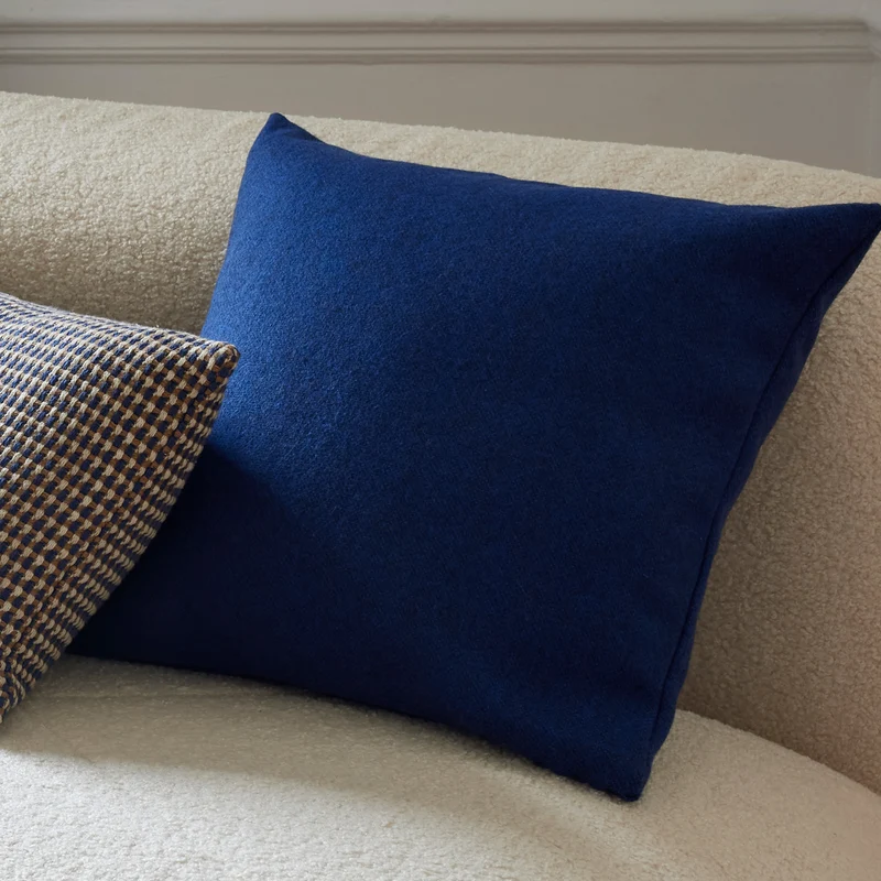 Housse de coussin MARCELO bleu outremer