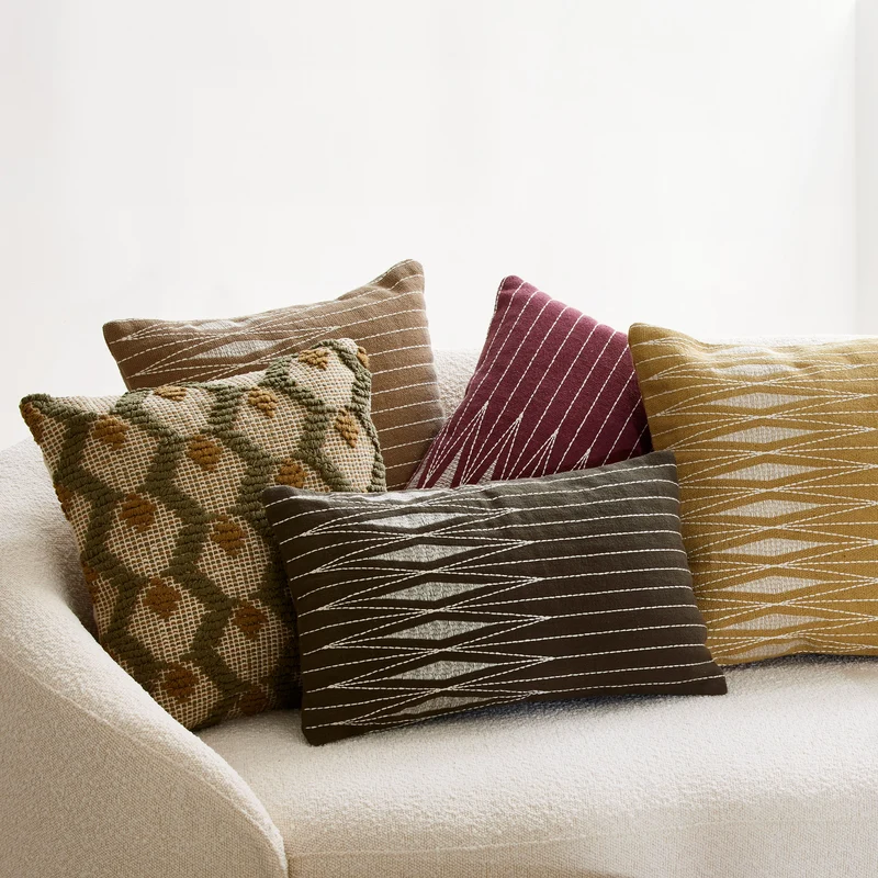 Housse de coussin ESRA olive brune