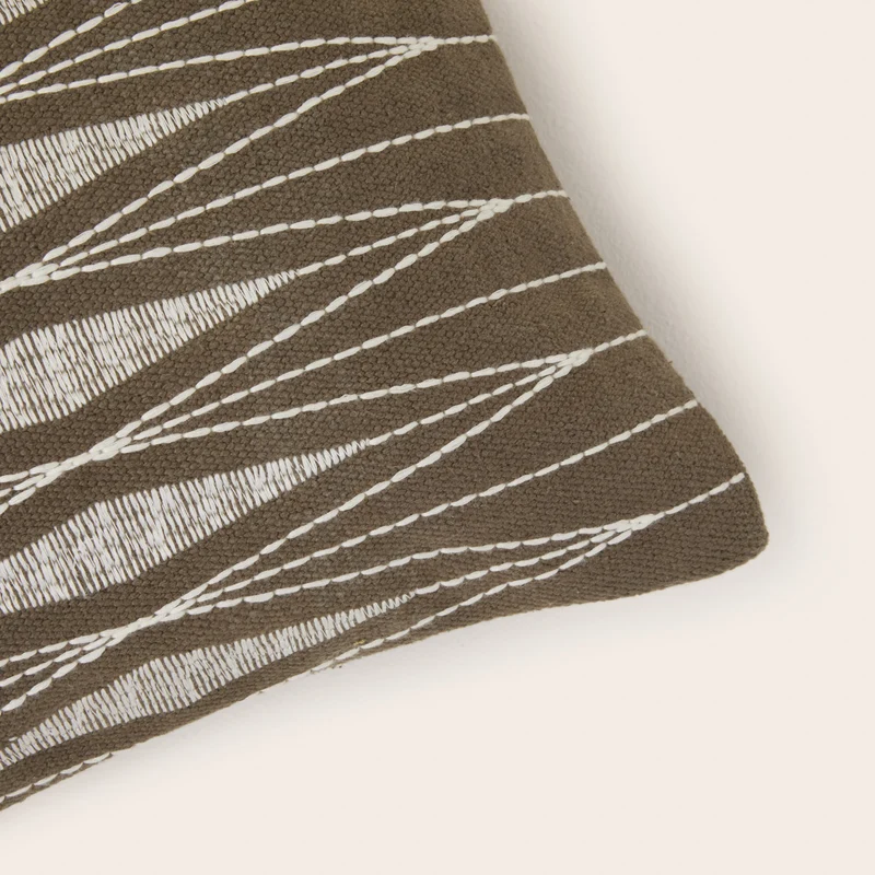 Housse de coussin ESRA olive brune