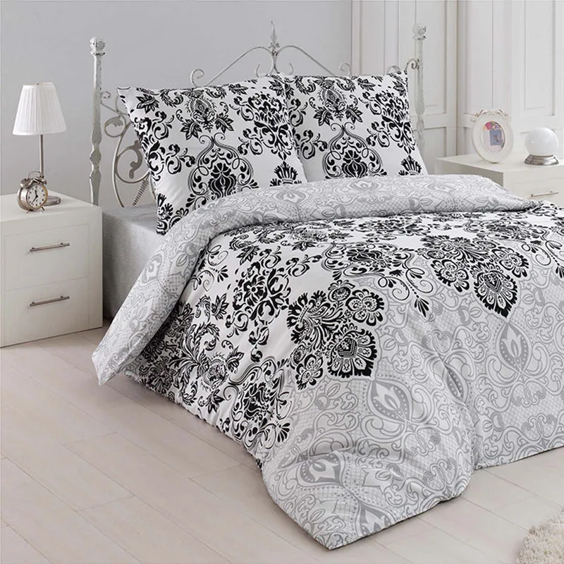 Renforcé Bettwäsche "Luxury Grey" aus 100% Baumwolle, 100% Baumwolle, Reißverschluss, 80x80 cm Kissenbezug