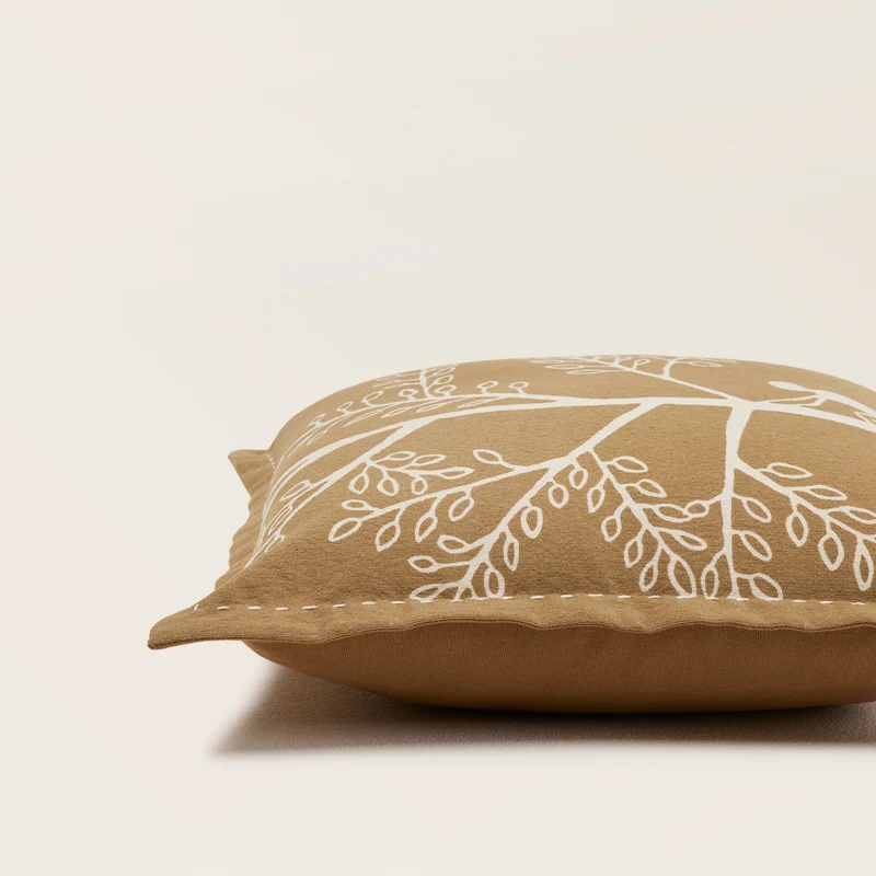 Housse de coussin KANAN marron et écru