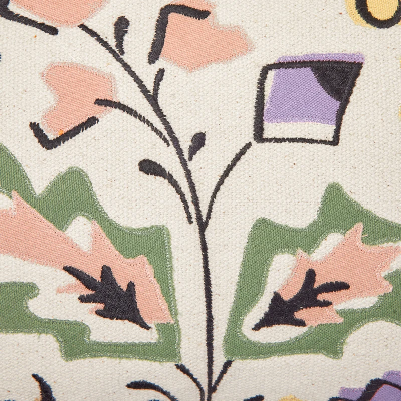 Housse de coussin LOUISINE naturel et pastels
