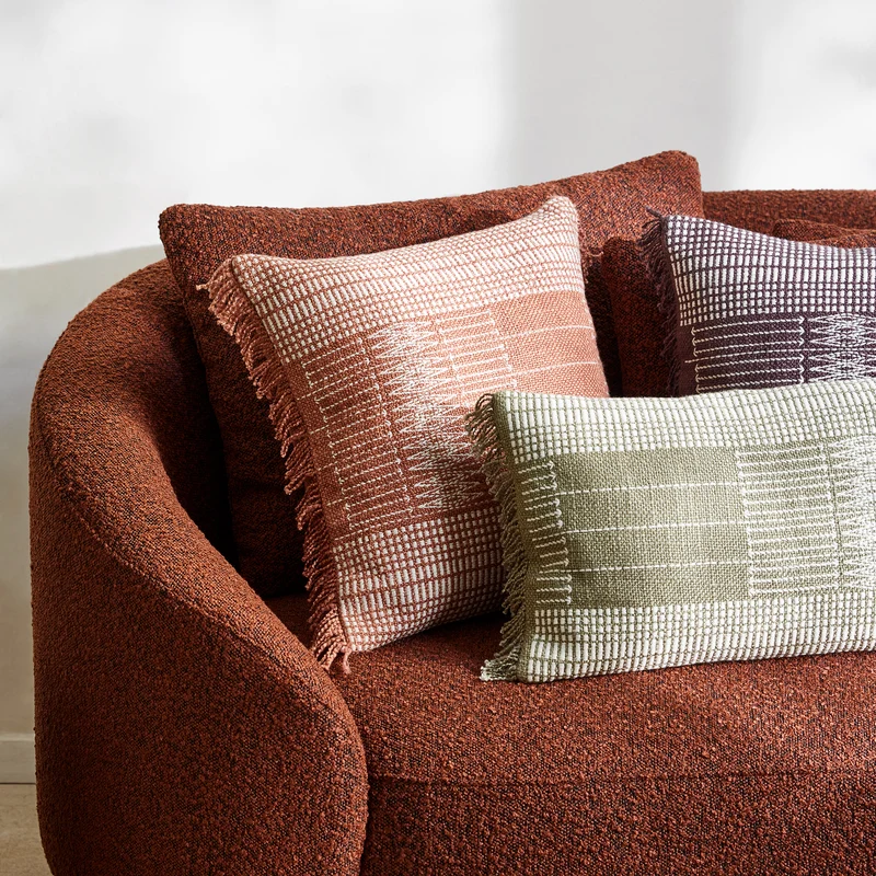 Housse de coussin MELKI olive douce