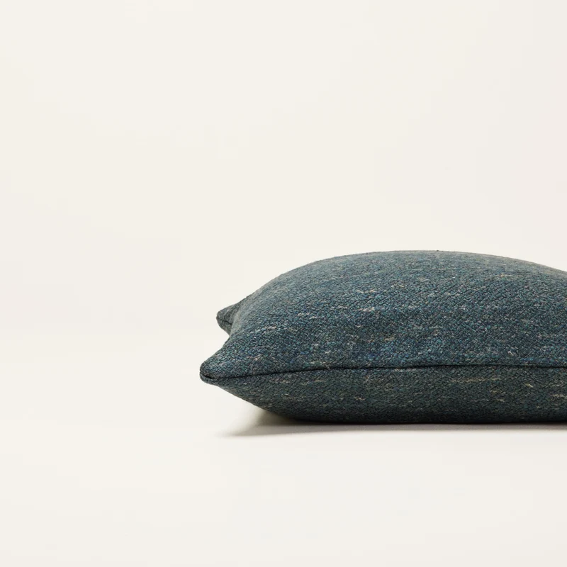 Housse de coussin ORSSO pétrole chiné