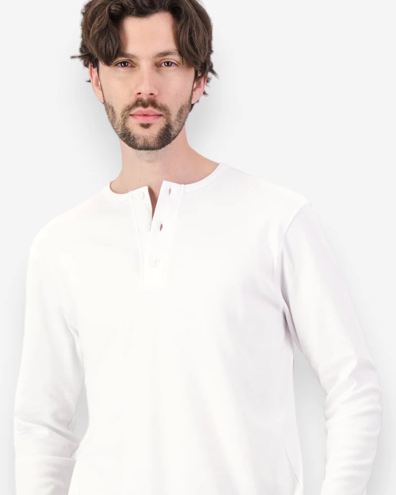 Men's Henley shirt - White