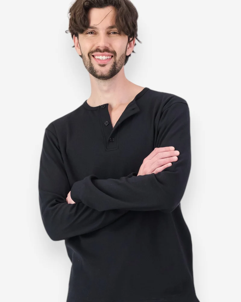 Men's Henley shirt - Black