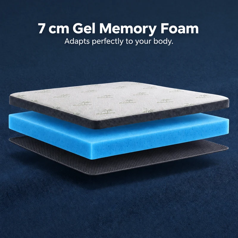 Premium Komfort Topper - Matratzen-Topper mit Gel-Memory-Schaum