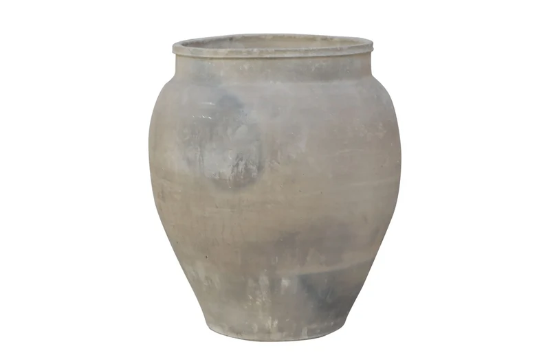 Casa Padrino Luxus Vase 50 x 50 x H. 61 cm - Große Terrakotta Vase im rustikalen Antik-Look - Luxus Deko Accessoires