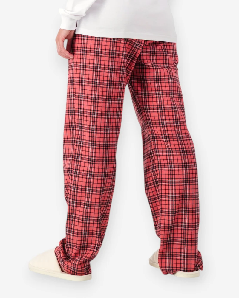 Women's Flannel Trousers - Camden Red