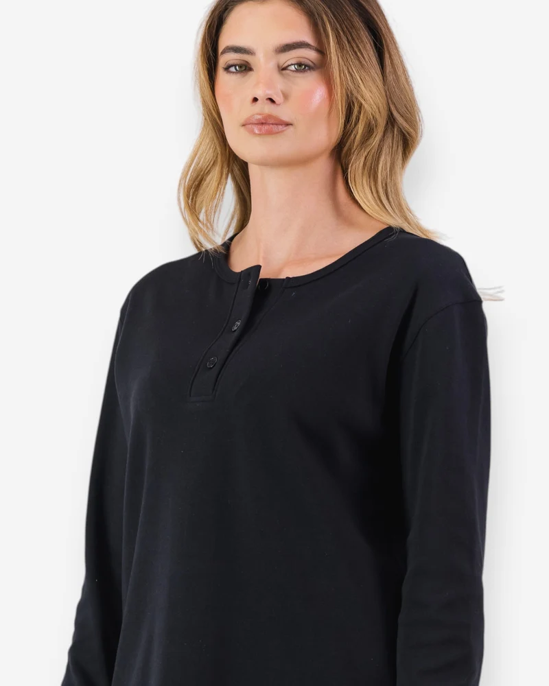 Women's Henley shirt - Black