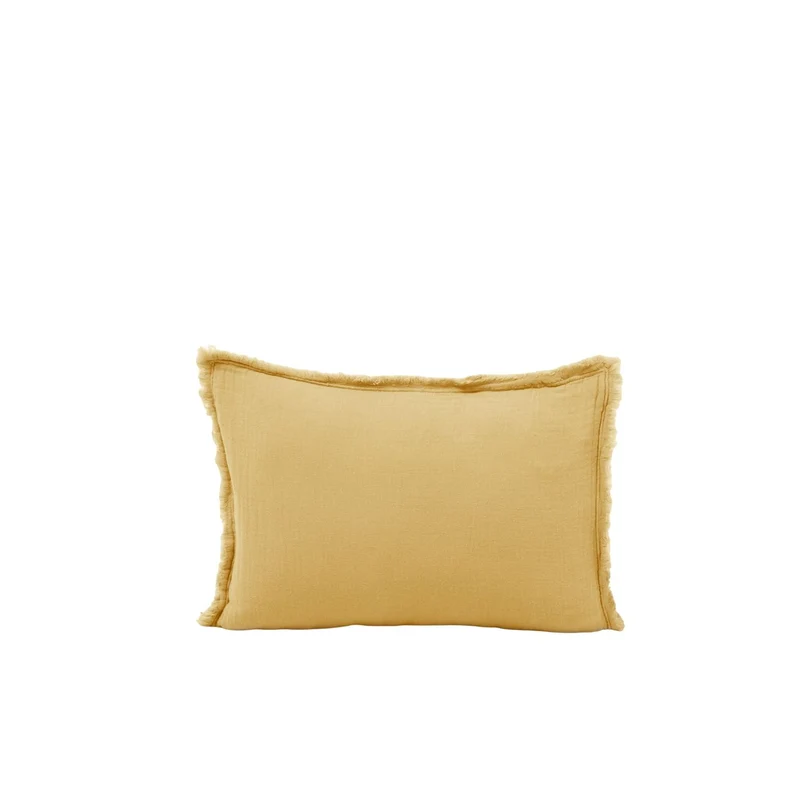 Taie d'oreiller LOU jaune paille