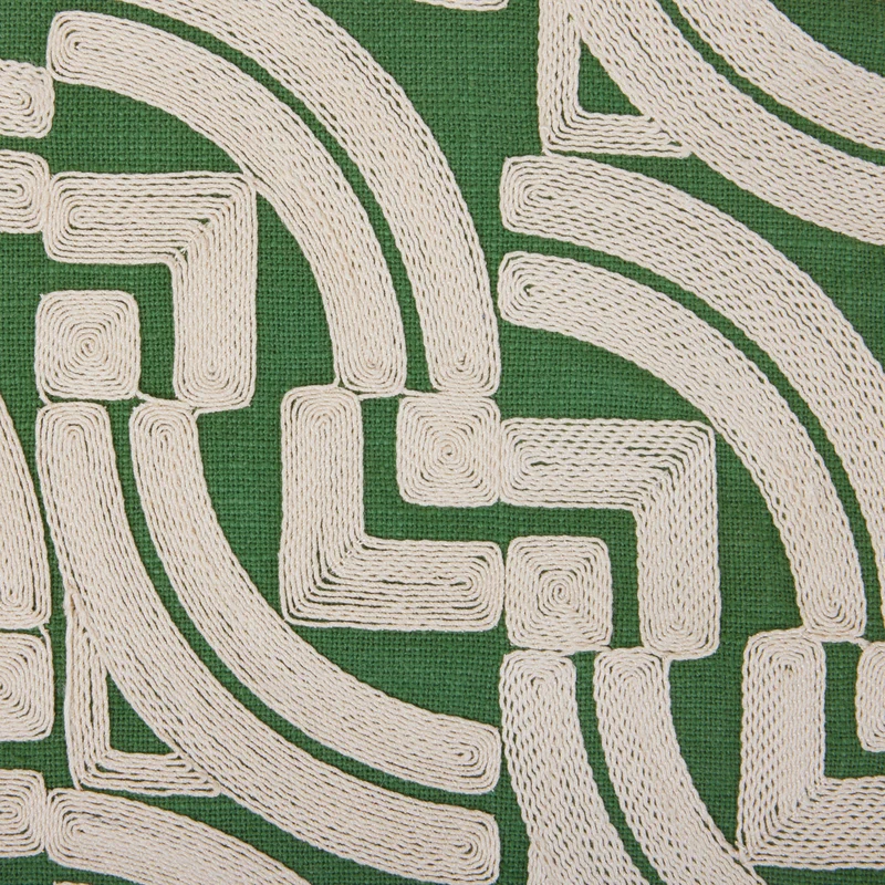 Housse de coussin IAKOBO naturel et vert