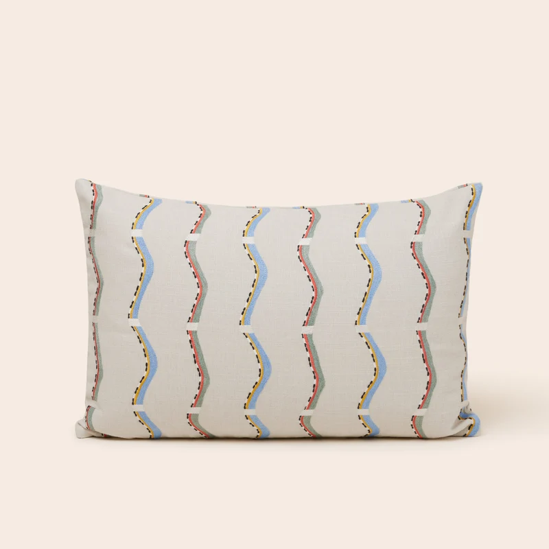 Housse de coussin TIHANI naturel et multicolore