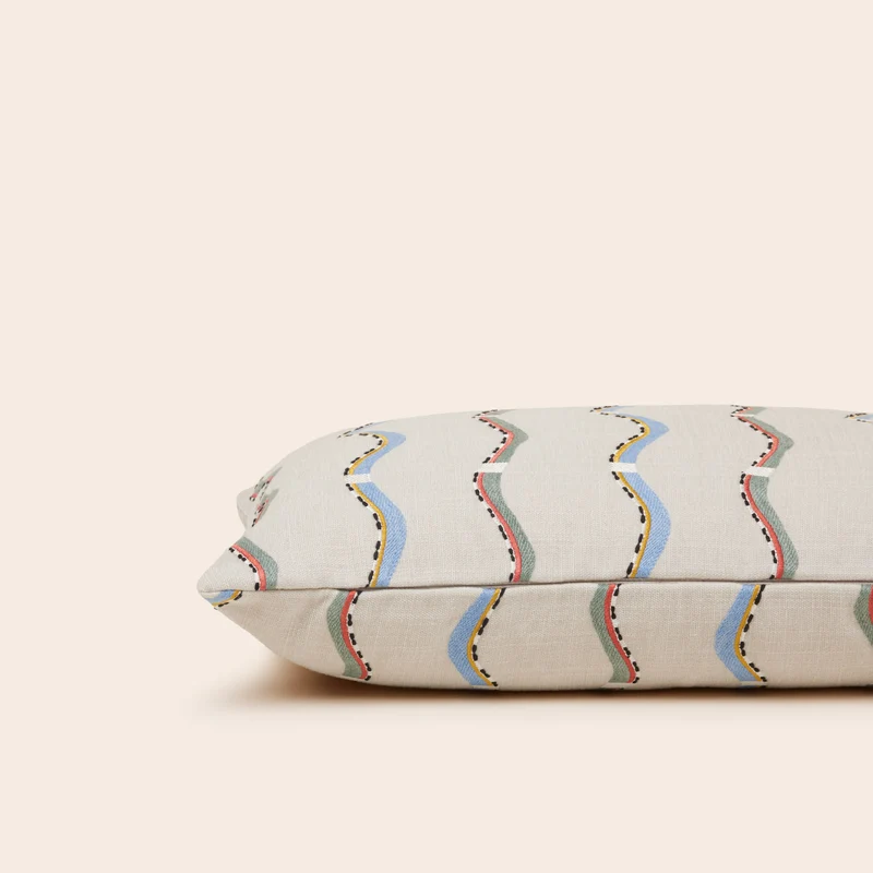 Housse de coussin TIHANI naturel et multicolore