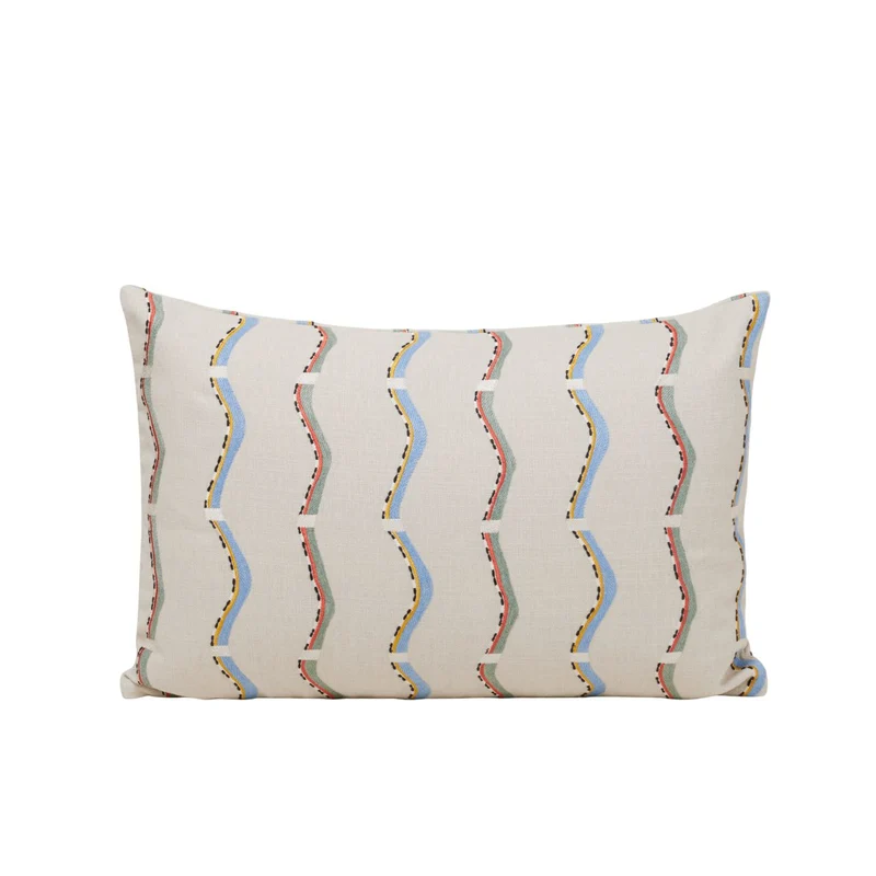 Housse de coussin TIHANI naturel et multicolore