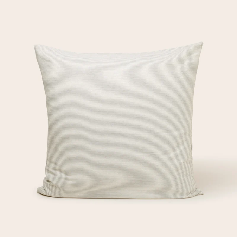 Lot de 2 taies d'oreiller FINEA ivoire et vert de gris