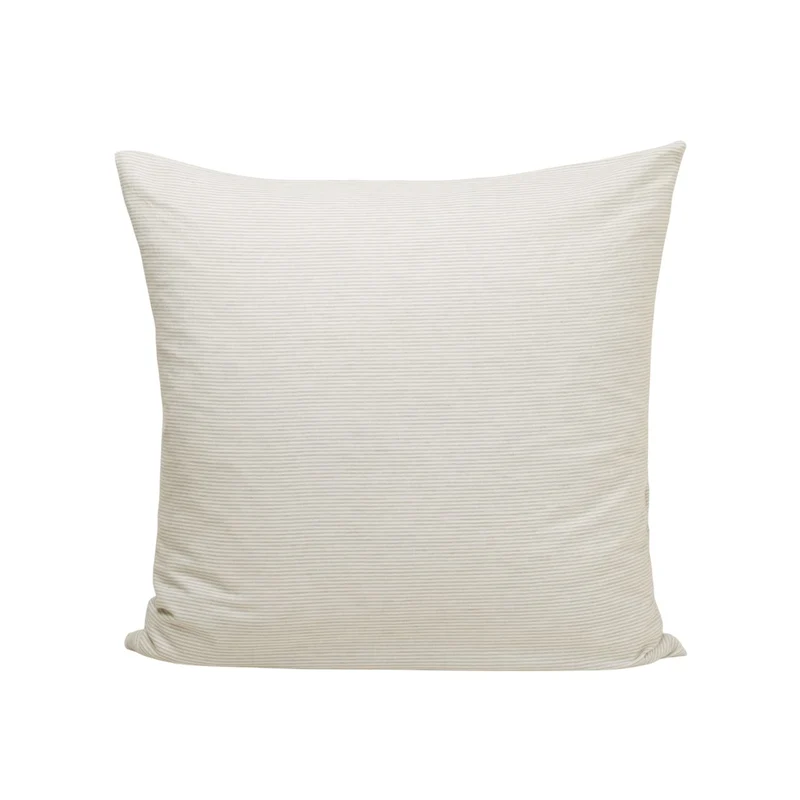 Lot de 2 taies d'oreiller FINEA ivoire et vert de gris