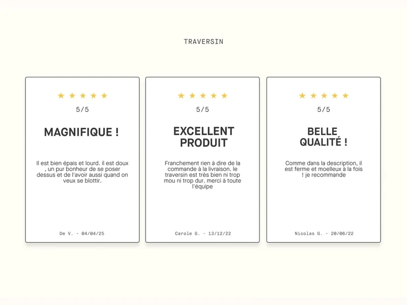 Traversin en plumes et duvet recyclés