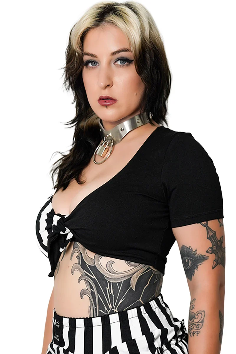 Forest Ink Gothic Clothing - Ghost Town - Tie-Front Top