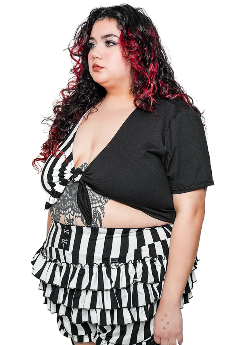 Forest Ink Gothic Clothing - Ghost Town - Tie-Front Top