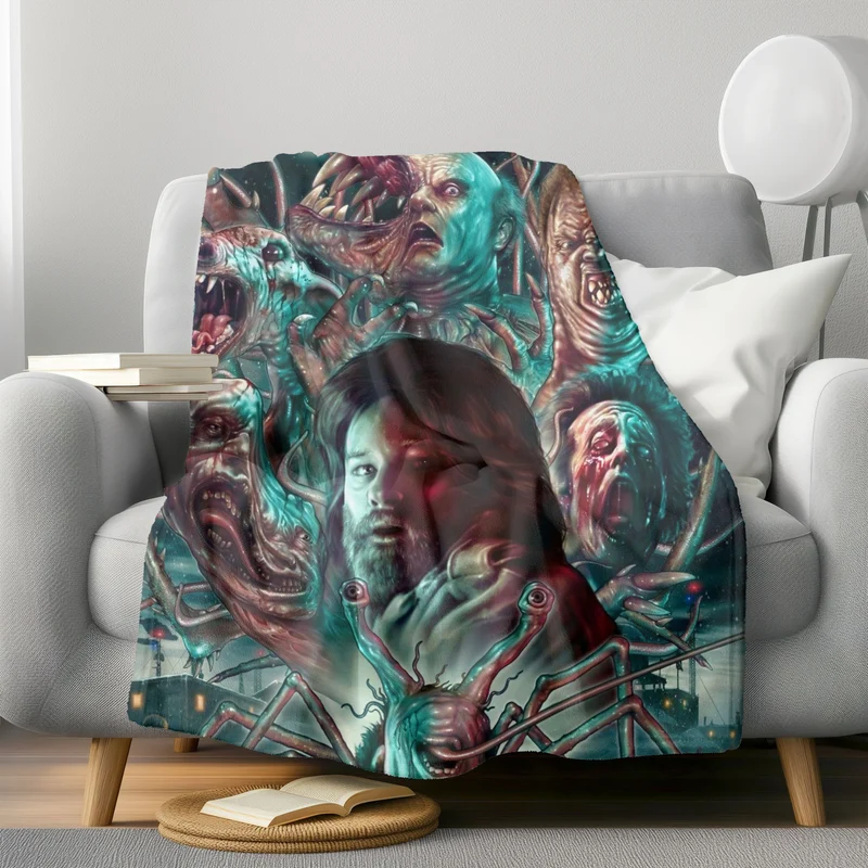 Horror Movie Blanket - The Thing Blanket - Luxury Twin / Double Velveteen Fleece Blanket