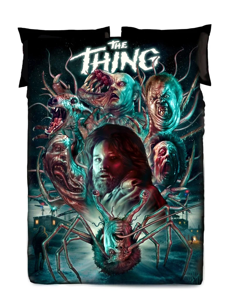 Horror Movie Blanket - The Thing Blanket - Luxury Twin / Double Velveteen Fleece Blanket