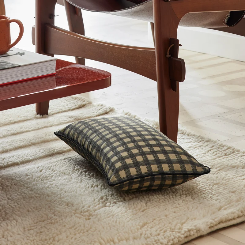 Housse de coussin VICKY kaki