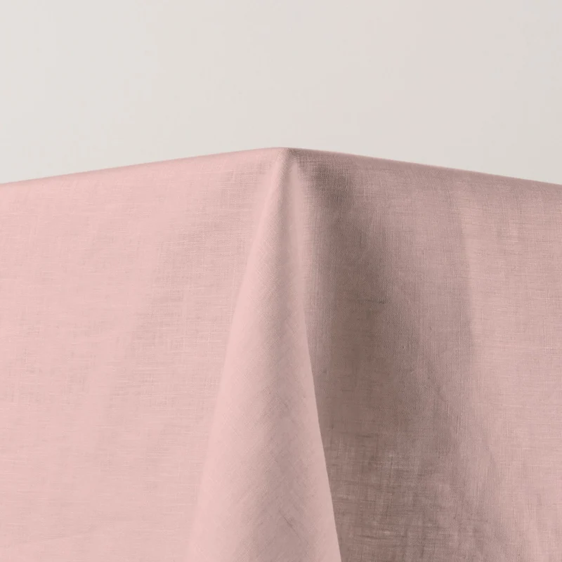 Nappe rectangulaire CARLINA rose poudré et bourdon noir