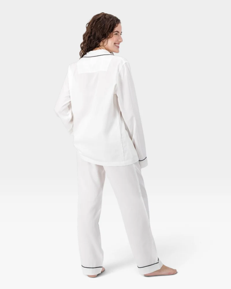 Women's Pyjamas – White TENCEL™ Satin