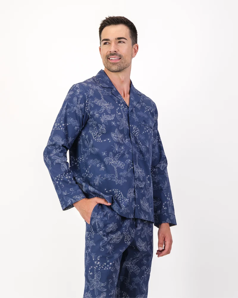Men's pyjamas – Tropical Leopard Navy
