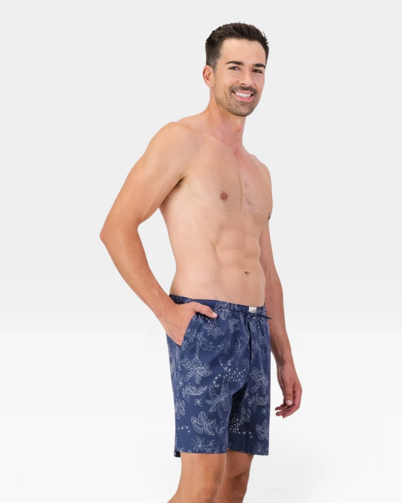 Men's Lounge Shorts – Tropical Leopard Navy