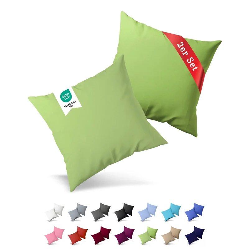 Jersey Kissenbezug, 2er-Set, 40x80 cm