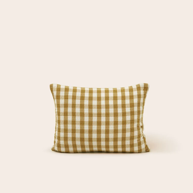 Housse de coussin JEANIE jaune ocre