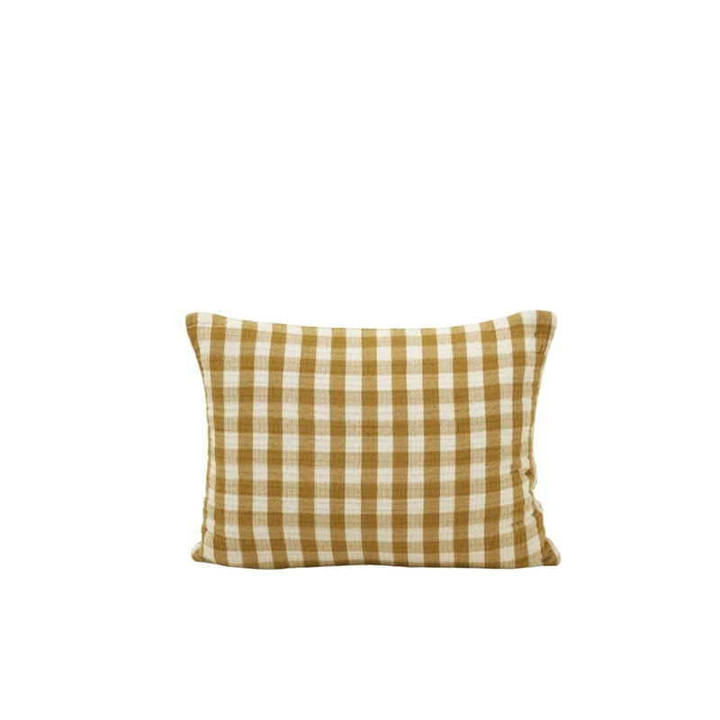 Housse de coussin JEANIE jaune ocre