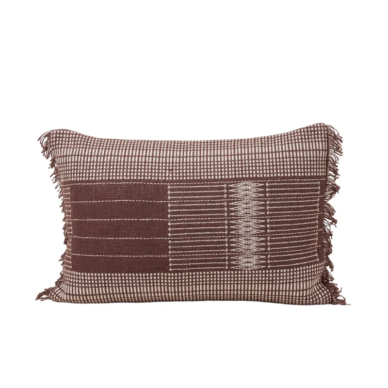 Housse de coussin MELKI brun