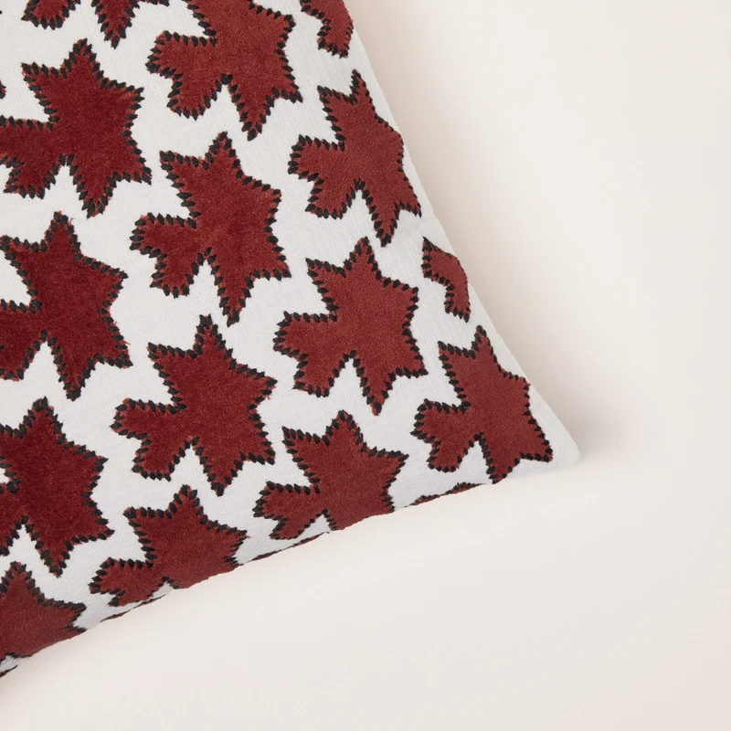 Housse de coussin KAKTUS rouge sangria